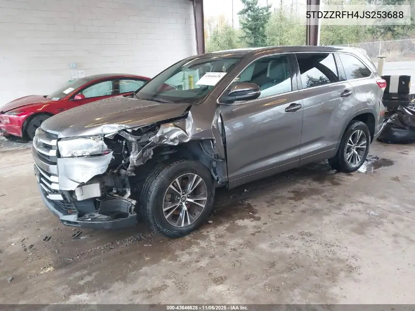 5TDZZRFH4JS253688 2018 Toyota Highlander Le Plus