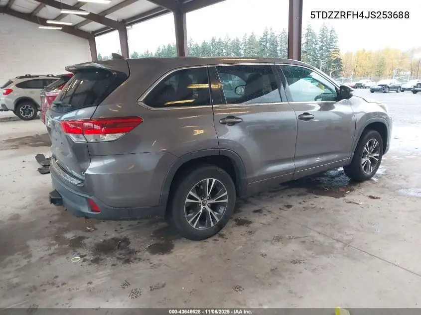 5TDZZRFH4JS253688 2018 Toyota Highlander Le Plus