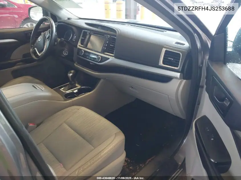 5TDZZRFH4JS253688 2018 Toyota Highlander Le Plus