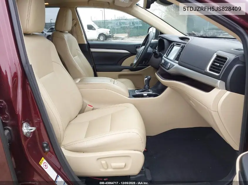 5TDJZRFH5JS828409 2018 Toyota Highlander Xle