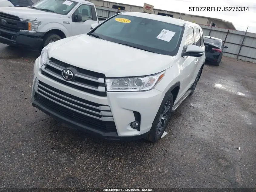 5TDZZRFH7JS276334 2018 Toyota Highlander Le Plus