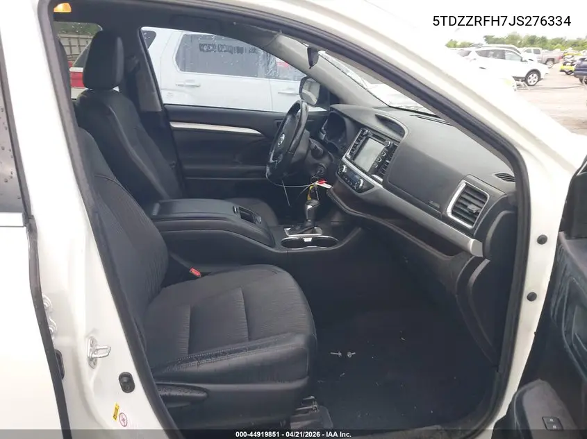 5TDZZRFH7JS276334 2018 Toyota Highlander Le Plus
