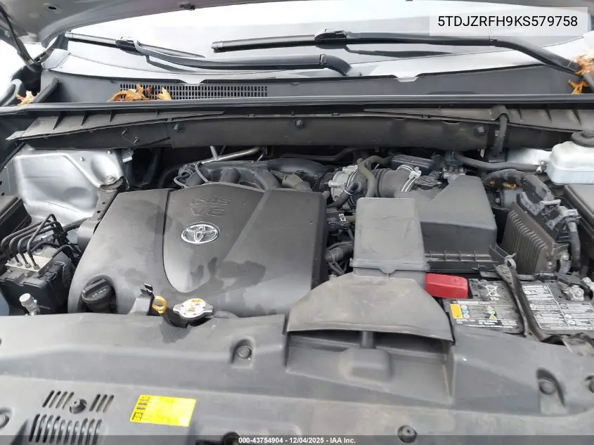 5TDJZRFH9KS579758 2019 Toyota Highlander Xle
