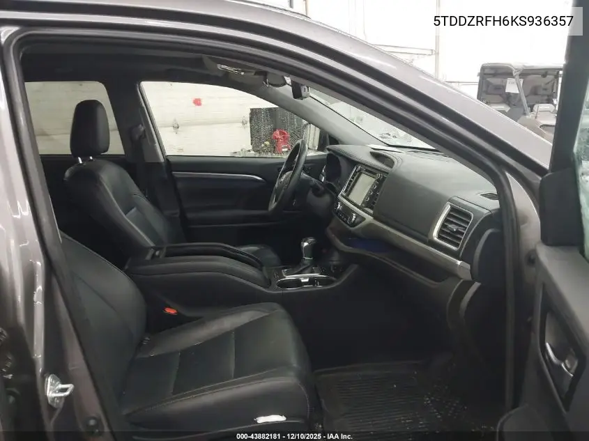 5TDDZRFH6KS936357 2019 Toyota Highlander Limited Platinum