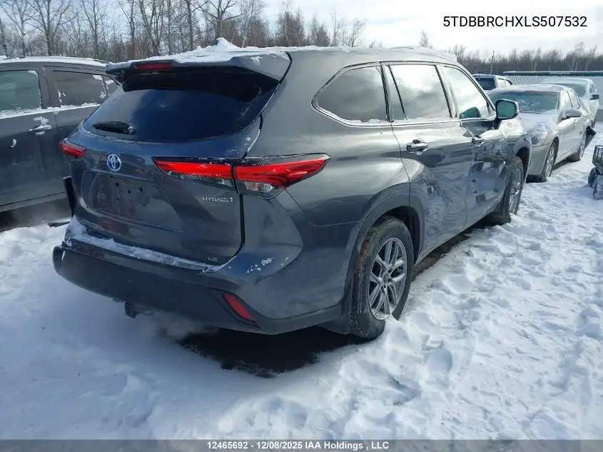 5TDBBRCHXLS507532 2020 Toyota Highlander