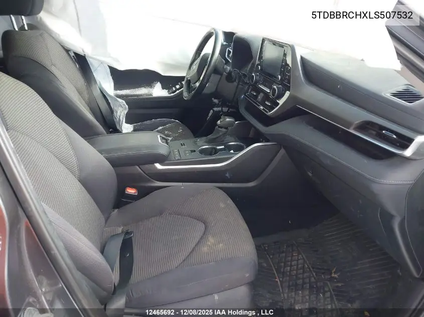 5TDBBRCHXLS507532 2020 Toyota Highlander