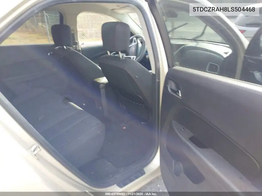 5TDCZRAH8LS504468 2020 Toyota Highlander L