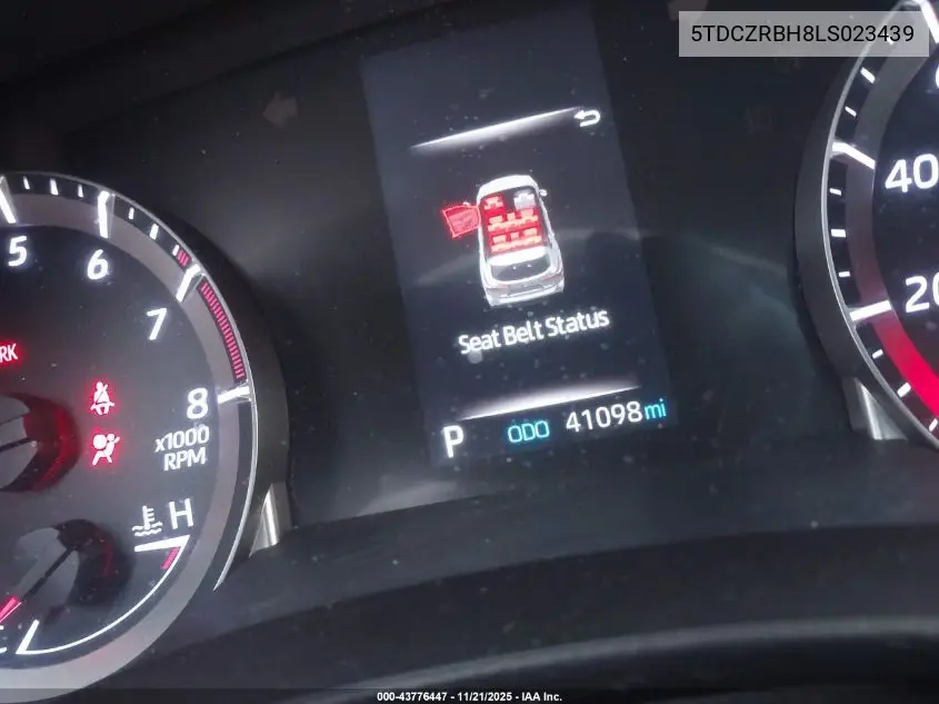5TDCZRBH8LS023439 2020 Toyota Highlander L