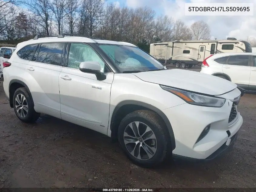 5TDGBRCH7LS509695 2020 Toyota Highlander Hybrid Xle