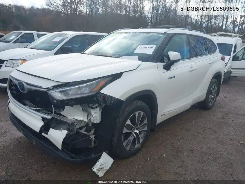 5TDGBRCH7LS509695 2020 Toyota Highlander Hybrid Xle