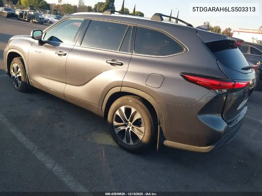 5TDGARAH6LS503313 2020 Toyota Highlander Hybrid Xle
