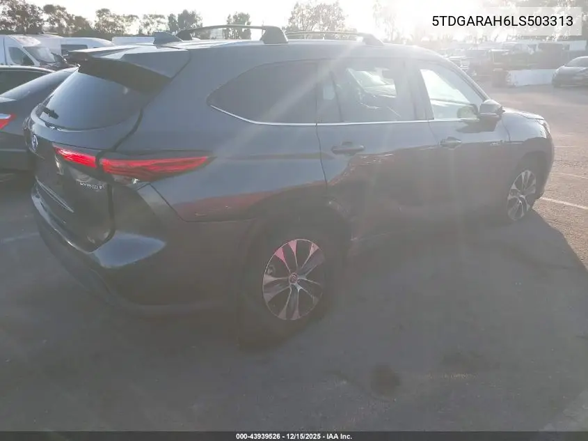 5TDGARAH6LS503313 2020 Toyota Highlander Hybrid Xle