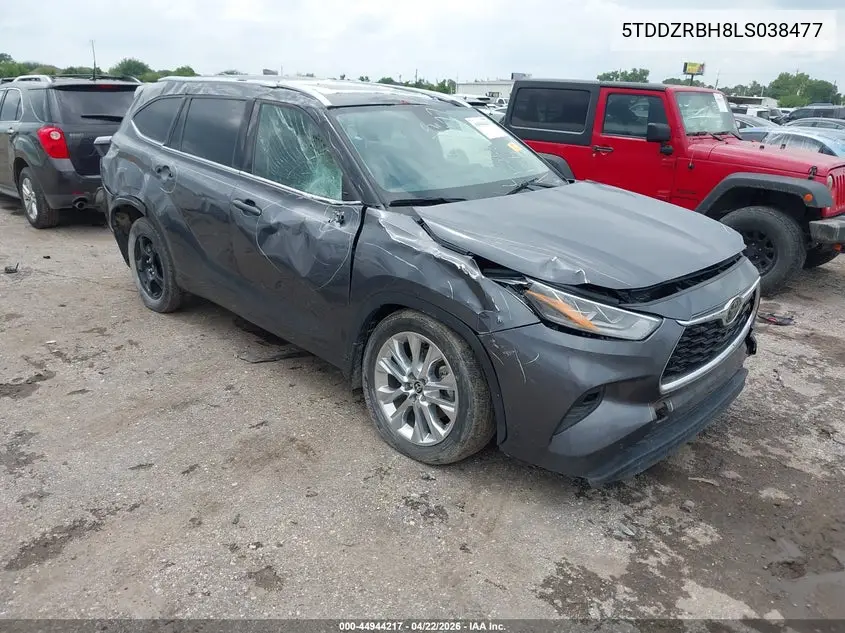 5TDDZRBH8LS038477 2020 Toyota Highlander Limited