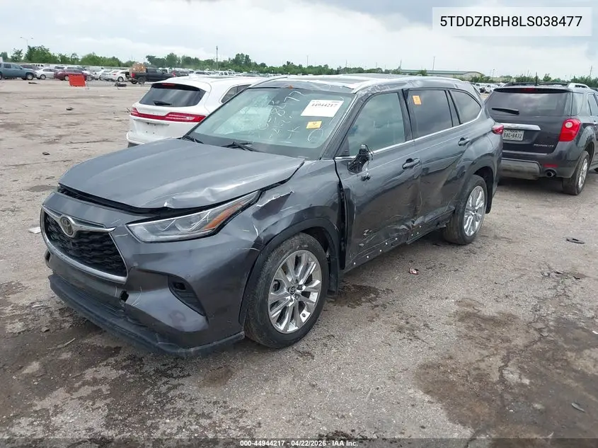 5TDDZRBH8LS038477 2020 Toyota Highlander Limited