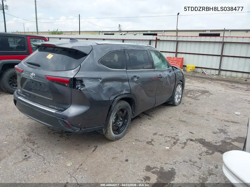 5TDDZRBH8LS038477 2020 Toyota Highlander Limited