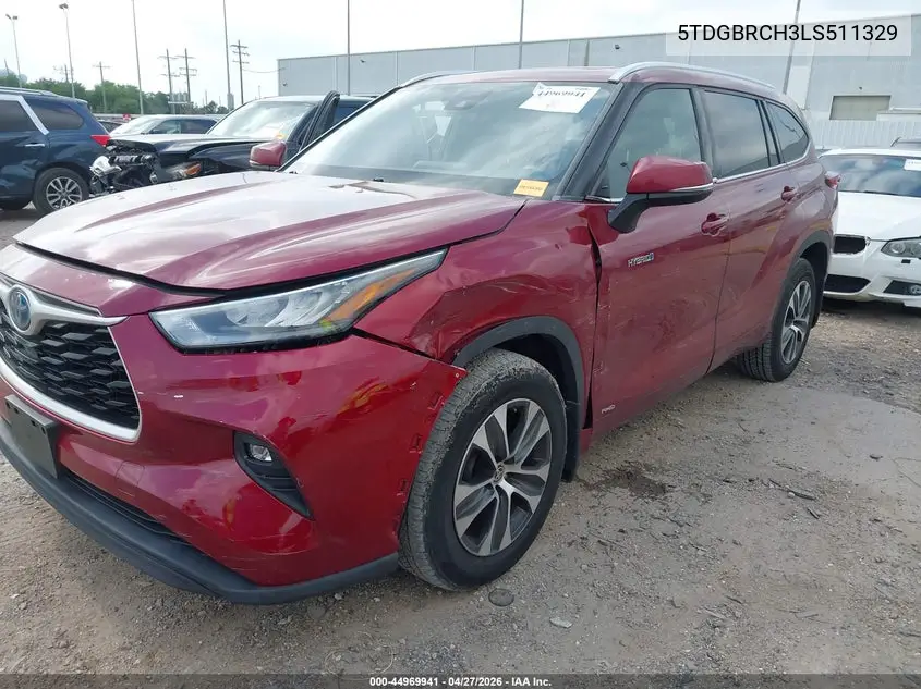 5TDGBRCH3LS511329 2020 Toyota Highlander Hybrid Xle