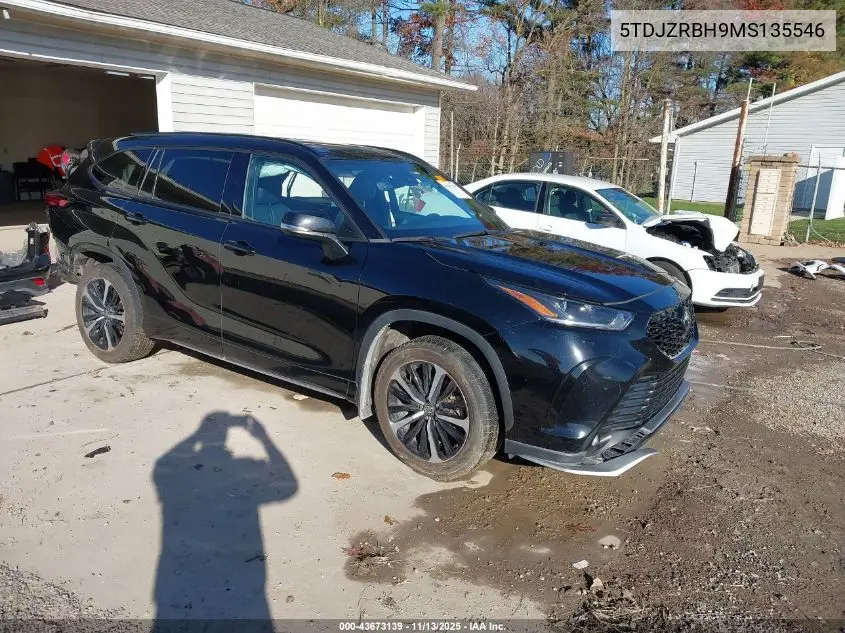 5TDJZRBH9MS135546 2021 Toyota Highlander Xse