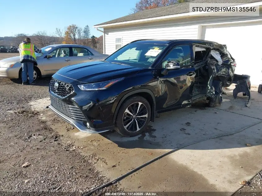 5TDJZRBH9MS135546 2021 Toyota Highlander Xse