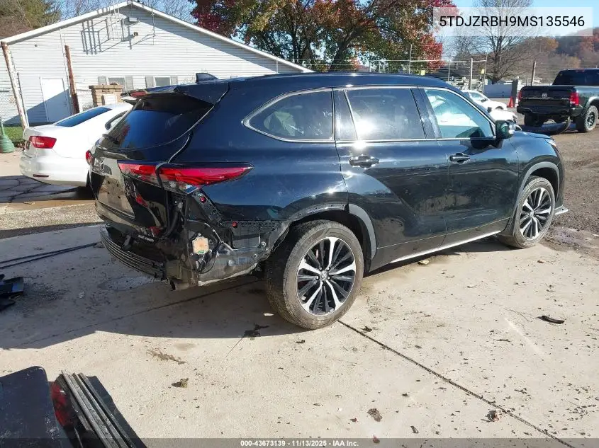 5TDJZRBH9MS135546 2021 Toyota Highlander Xse
