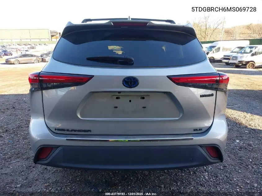 5TDGBRCH6MS069728 2021 Toyota Highlander Hybrid Xle