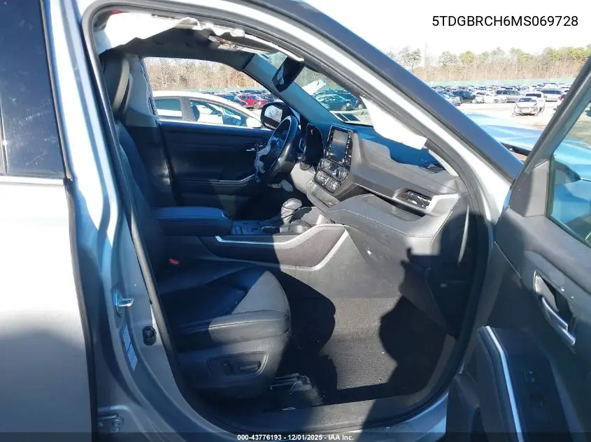 5TDGBRCH6MS069728 2021 Toyota Highlander Hybrid Xle