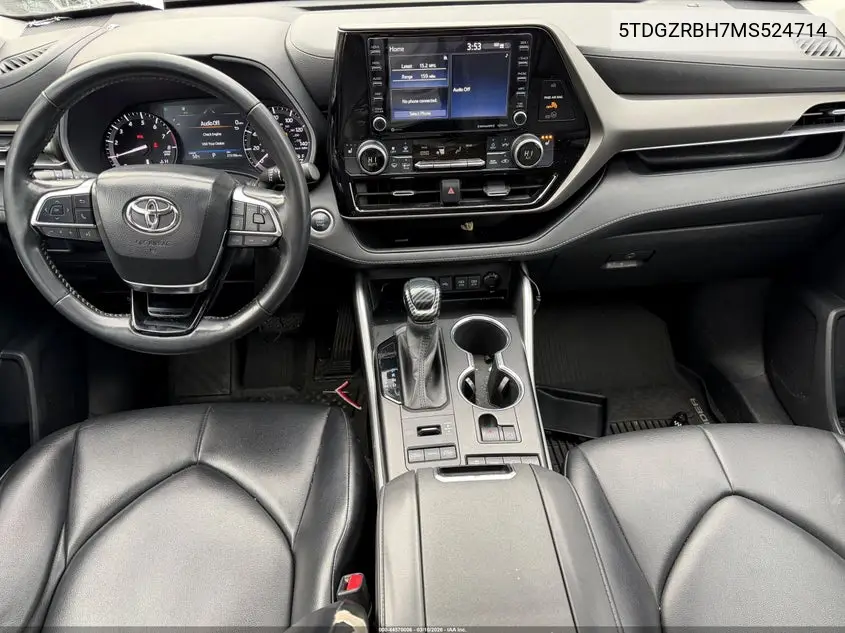5TDGZRBH7MS524714 2021 Toyota Highlander Xle