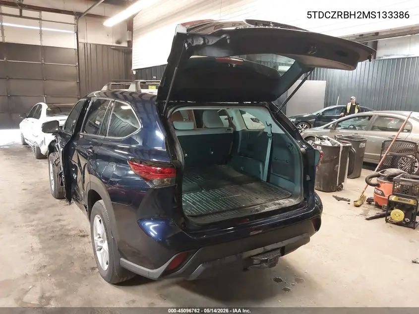 2021 Toyota Highlander L VIN: 5TDCZRBH2MS133386 Lot: 45096762