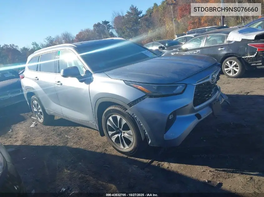 5TDGBRCH9NS076660 2022 Toyota Highlander Hybrid Xle