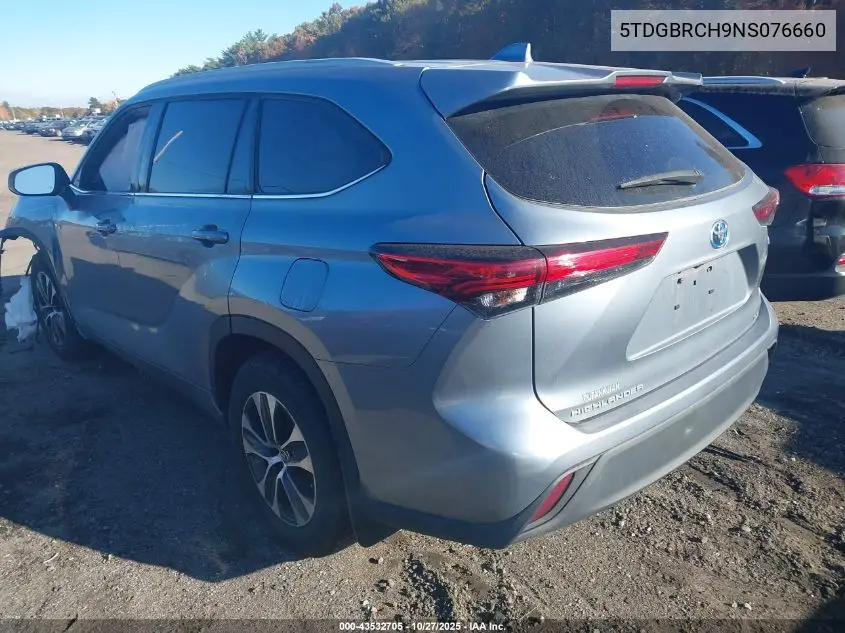 5TDGBRCH9NS076660 2022 Toyota Highlander Hybrid Xle