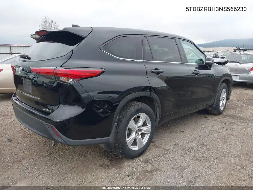 5TDBZRBH3NS566230 2022 Toyota Highlander Le
