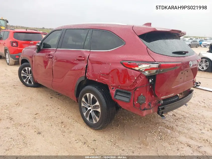 5TDKARAH9PS021998 2023 Toyota Highlander Hybrid Xle