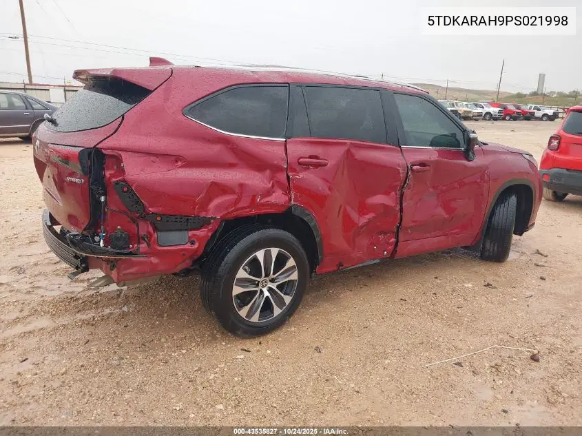 5TDKARAH9PS021998 2023 Toyota Highlander Hybrid Xle