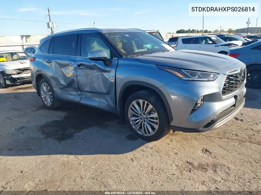 5TDKDRAHXPS026814 2023 Toyota Highlander Platinum