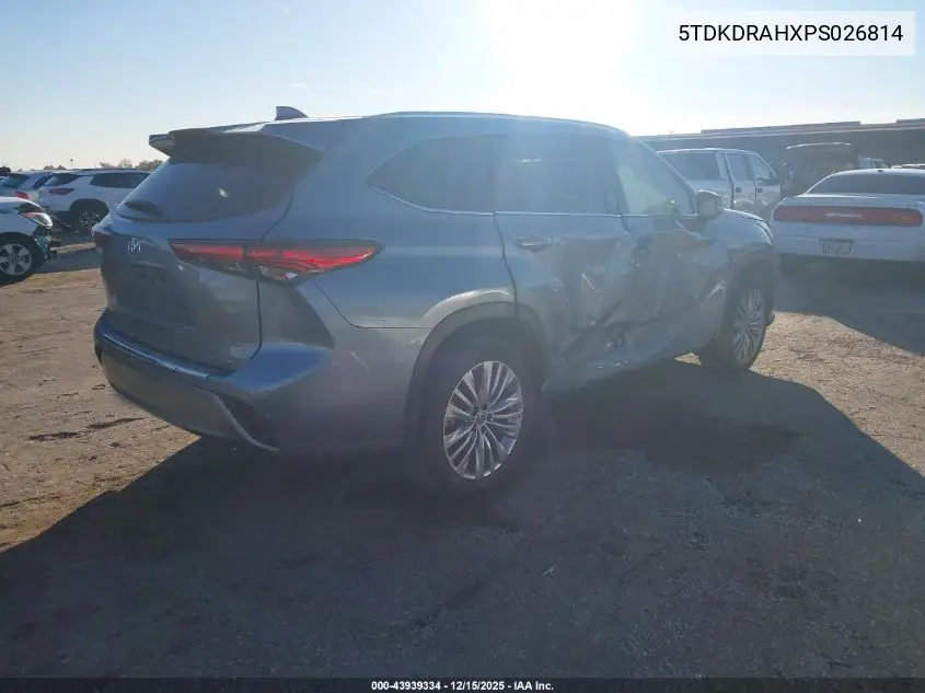 5TDKDRAHXPS026814 2023 Toyota Highlander Platinum