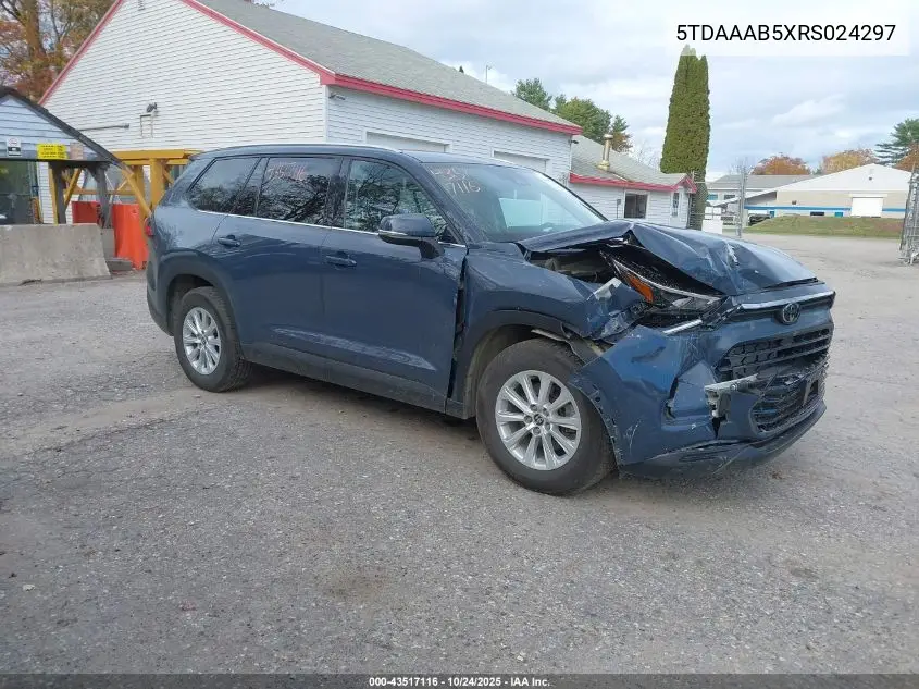 5TDAAAB5XRS024297 2024 Toyota Grand Highlander Xle