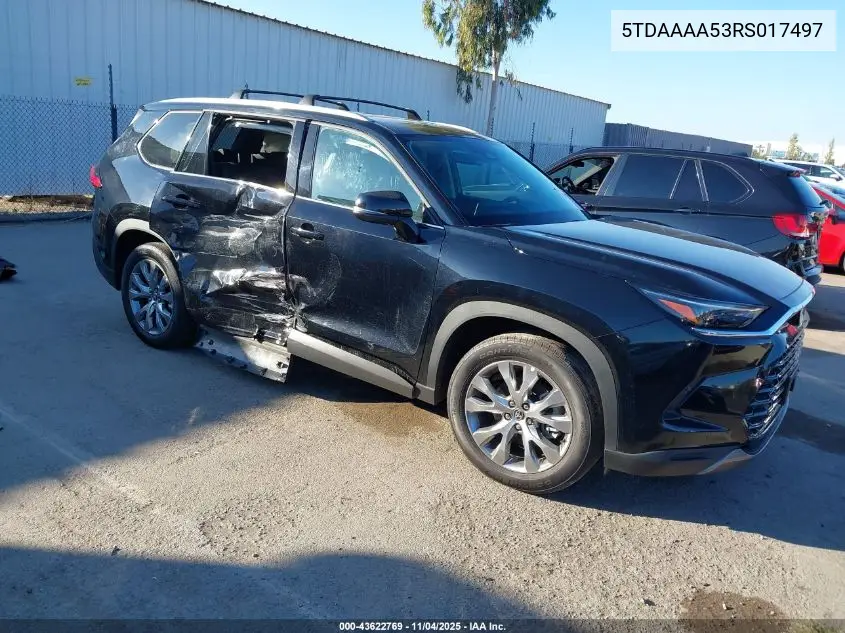 5TDAAAA53RS017497 2024 Toyota Grand Highlander Limited