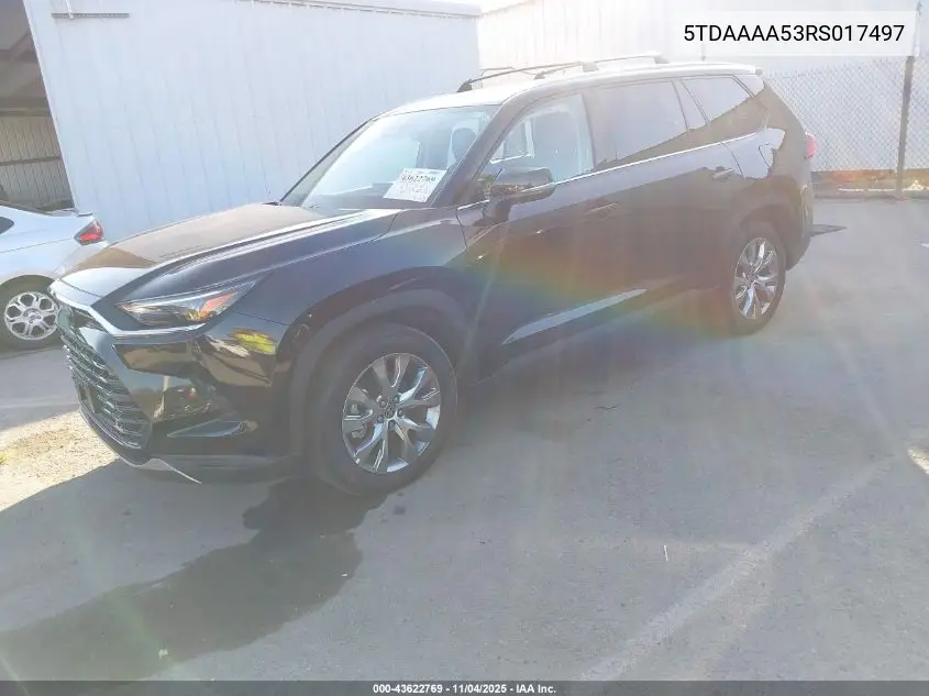 5TDAAAA53RS017497 2024 Toyota Grand Highlander Limited