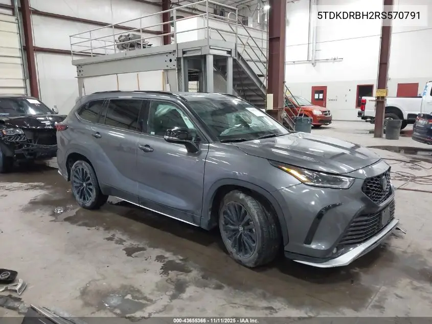 5TDKDRBH2RS570791 2024 Toyota Highlander Xse