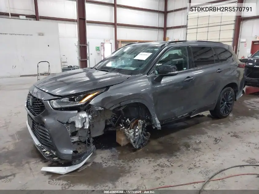 5TDKDRBH2RS570791 2024 Toyota Highlander Xse