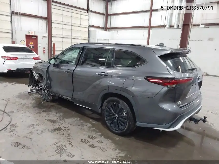 5TDKDRBH2RS570791 2024 Toyota Highlander Xse