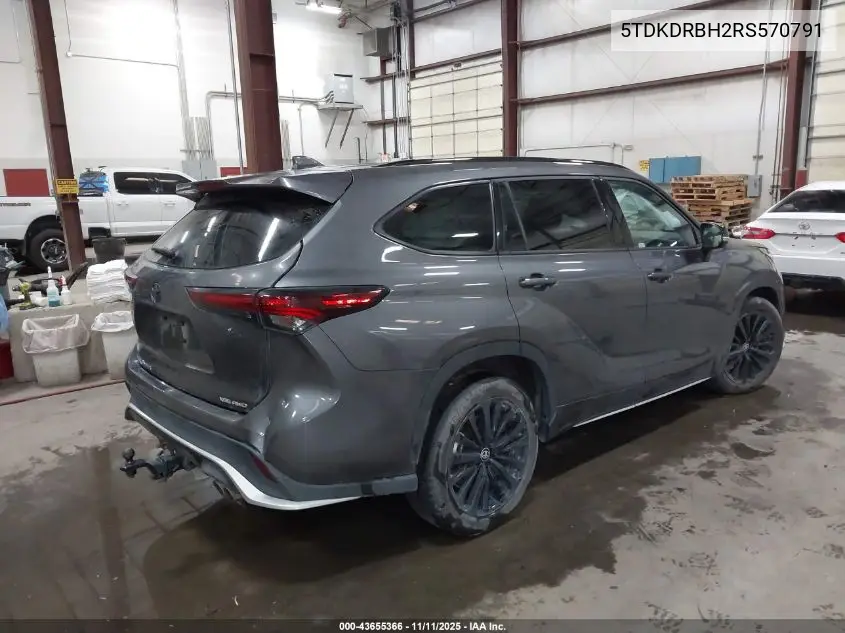 5TDKDRBH2RS570791 2024 Toyota Highlander Xse
