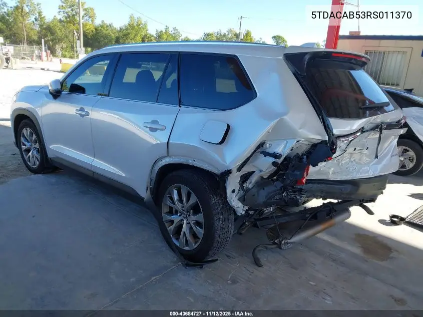 5TDACAB53RS011370 2024 Toyota Grand Highlander Hybrid Limited