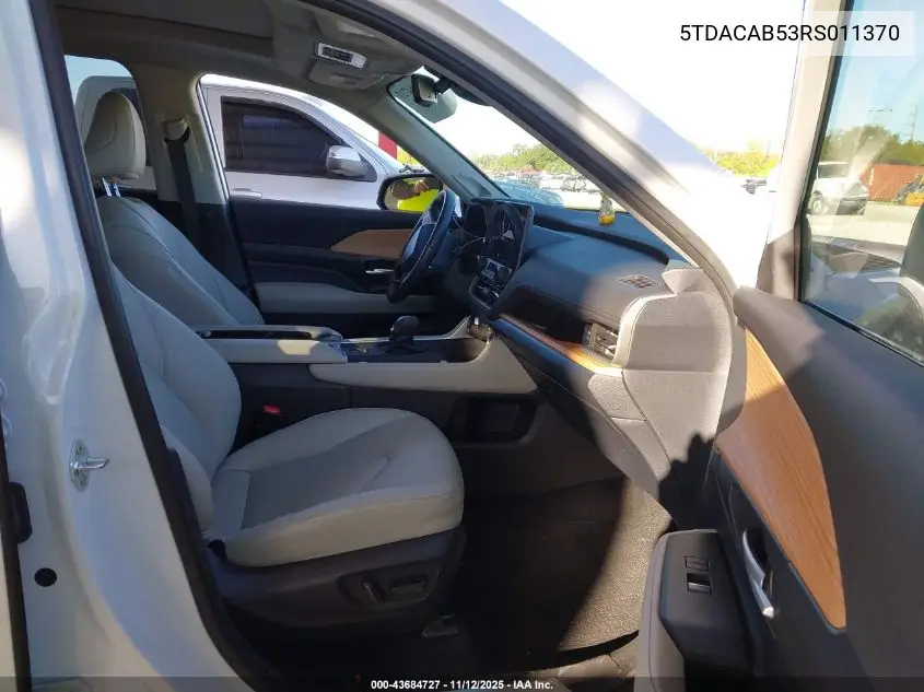 5TDACAB53RS011370 2024 Toyota Grand Highlander Hybrid Limited