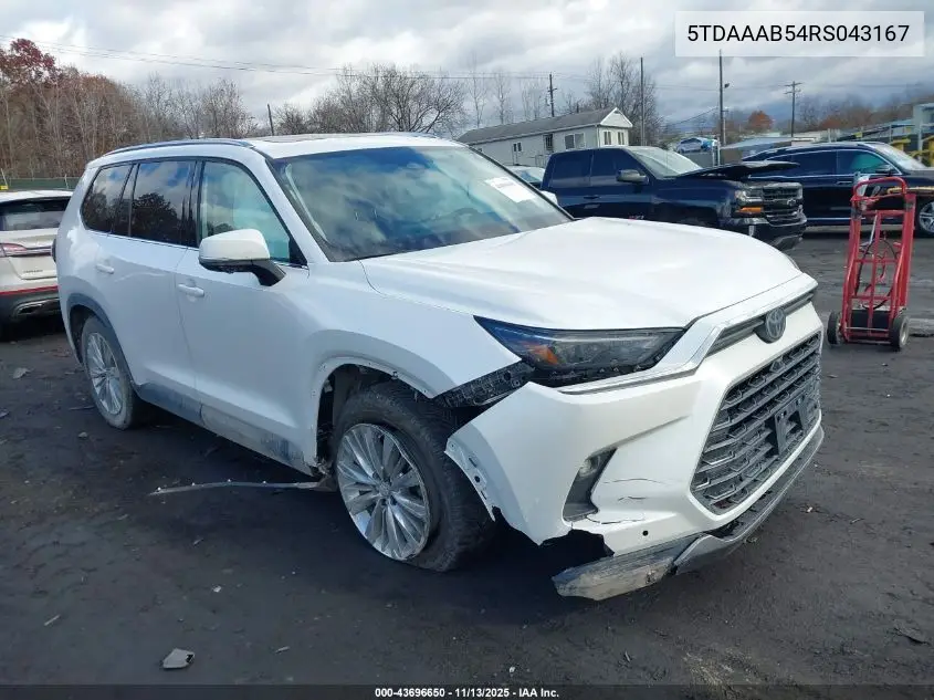 5TDAAAB54RS043167 2024 Toyota Grand Highlander Platinum