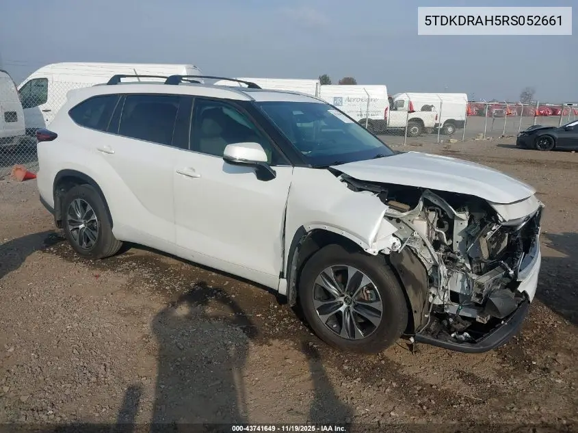 5TDKDRAH5RS052661 2024 Toyota Highlander Xle