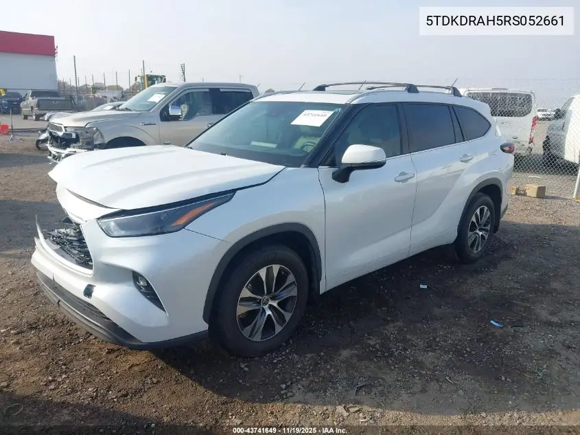 5TDKDRAH5RS052661 2024 Toyota Highlander Xle