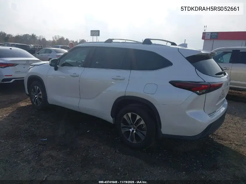 5TDKDRAH5RS052661 2024 Toyota Highlander Xle