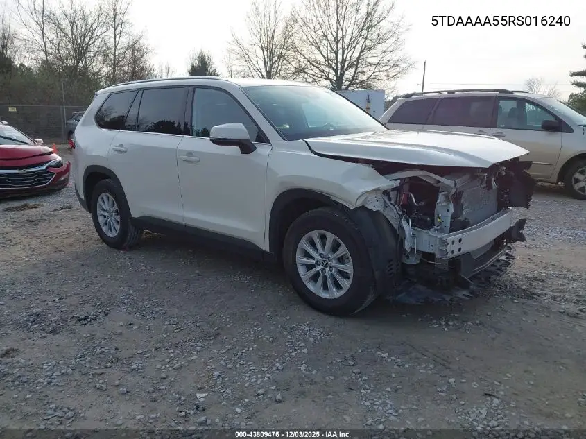 5TDAAAA55RS016240 2024 Toyota Grand Highlander Xle