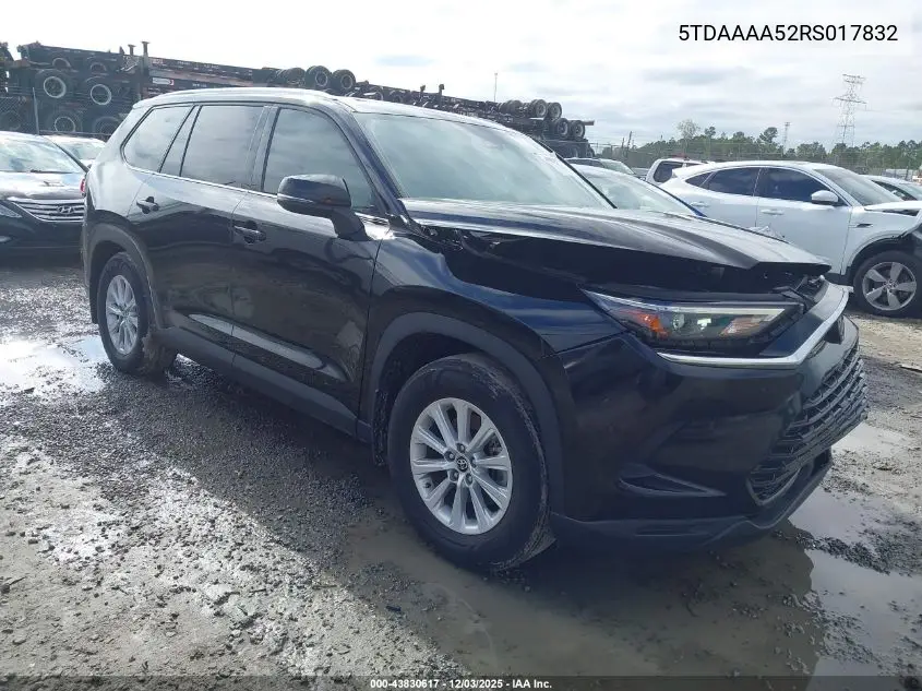 5TDAAAA52RS017832 2024 Toyota Grand Highlander Xle
