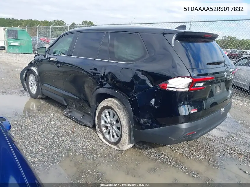 5TDAAAA52RS017832 2024 Toyota Grand Highlander Xle